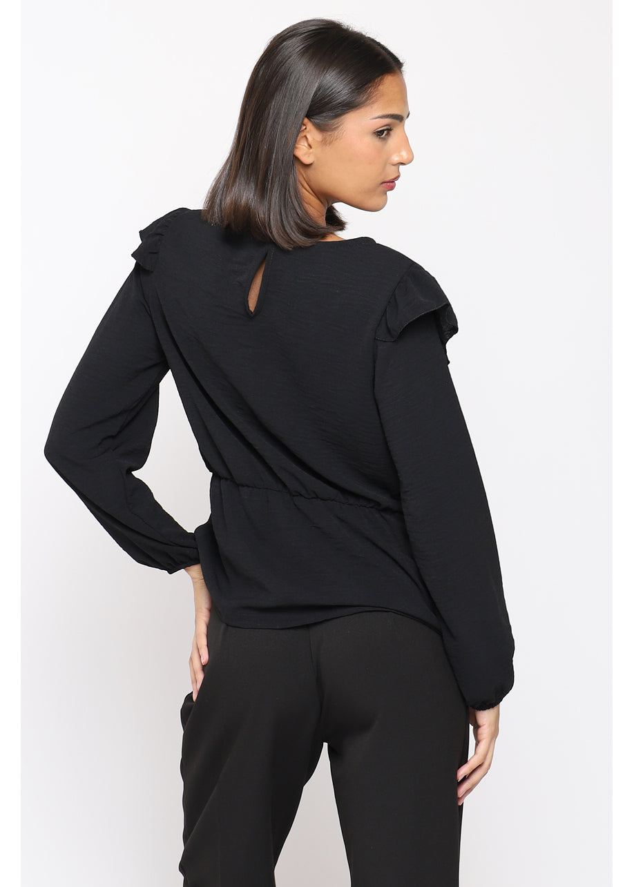 Blusa CORSAIR FRILLS ™ Negro