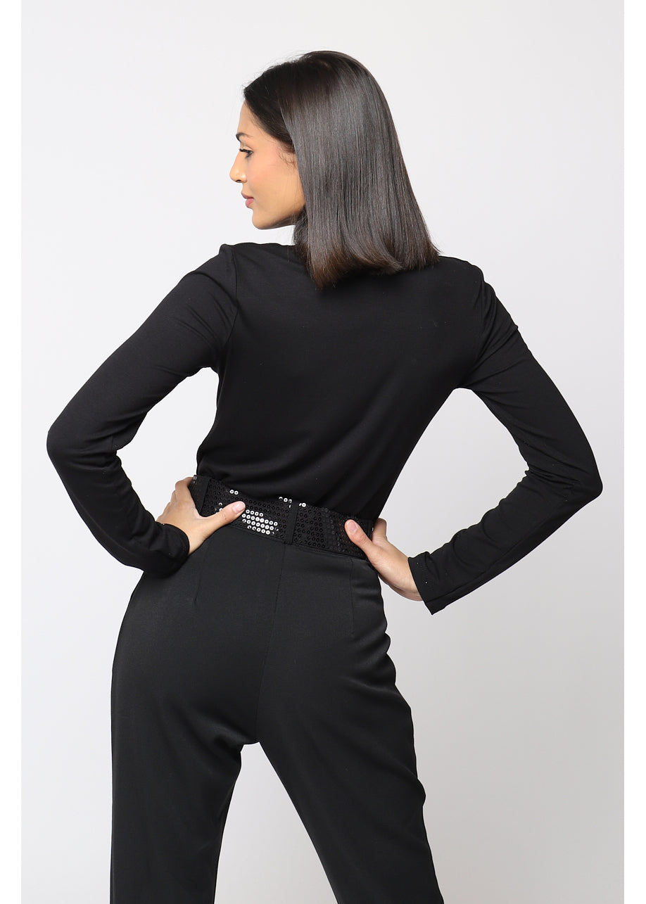 Camiseta de cuello vuelto NY ™ Negro