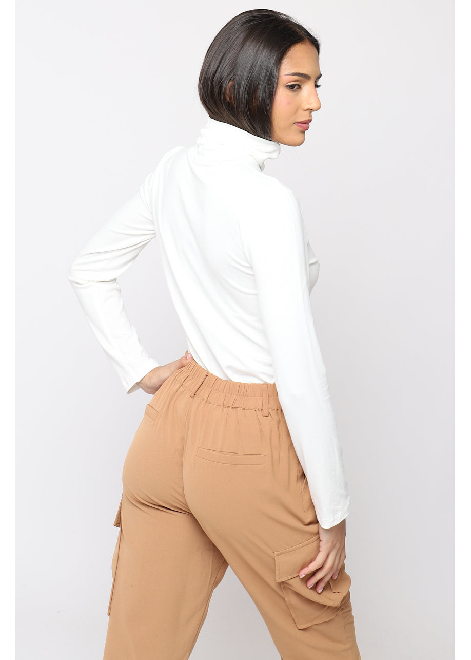 Camiseta de cuello vuelto NY ™ Blanca