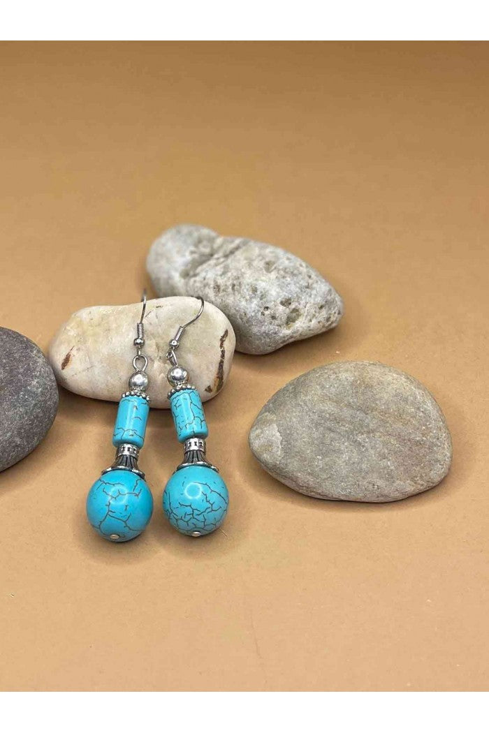 PENDIENTES PIEDRA TURQUESA