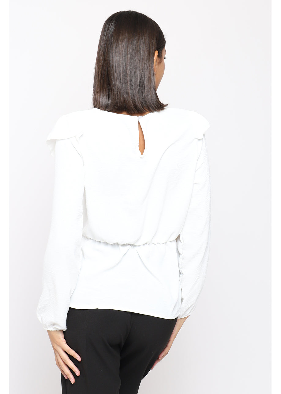 Blusa CORSAIR FRILLS ™ Blanca