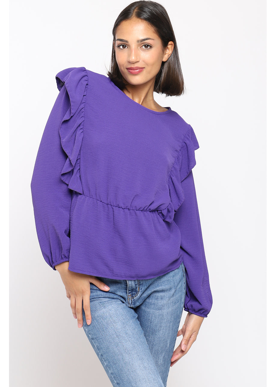 Blusa CORSAIR FRILLS ™ Morado