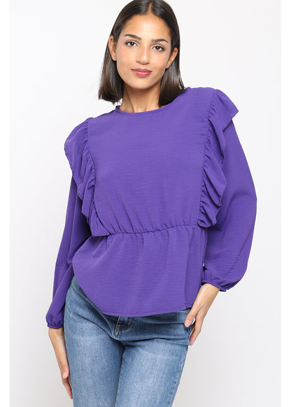 Blusa CORSAIR FRILLS ™ Morado