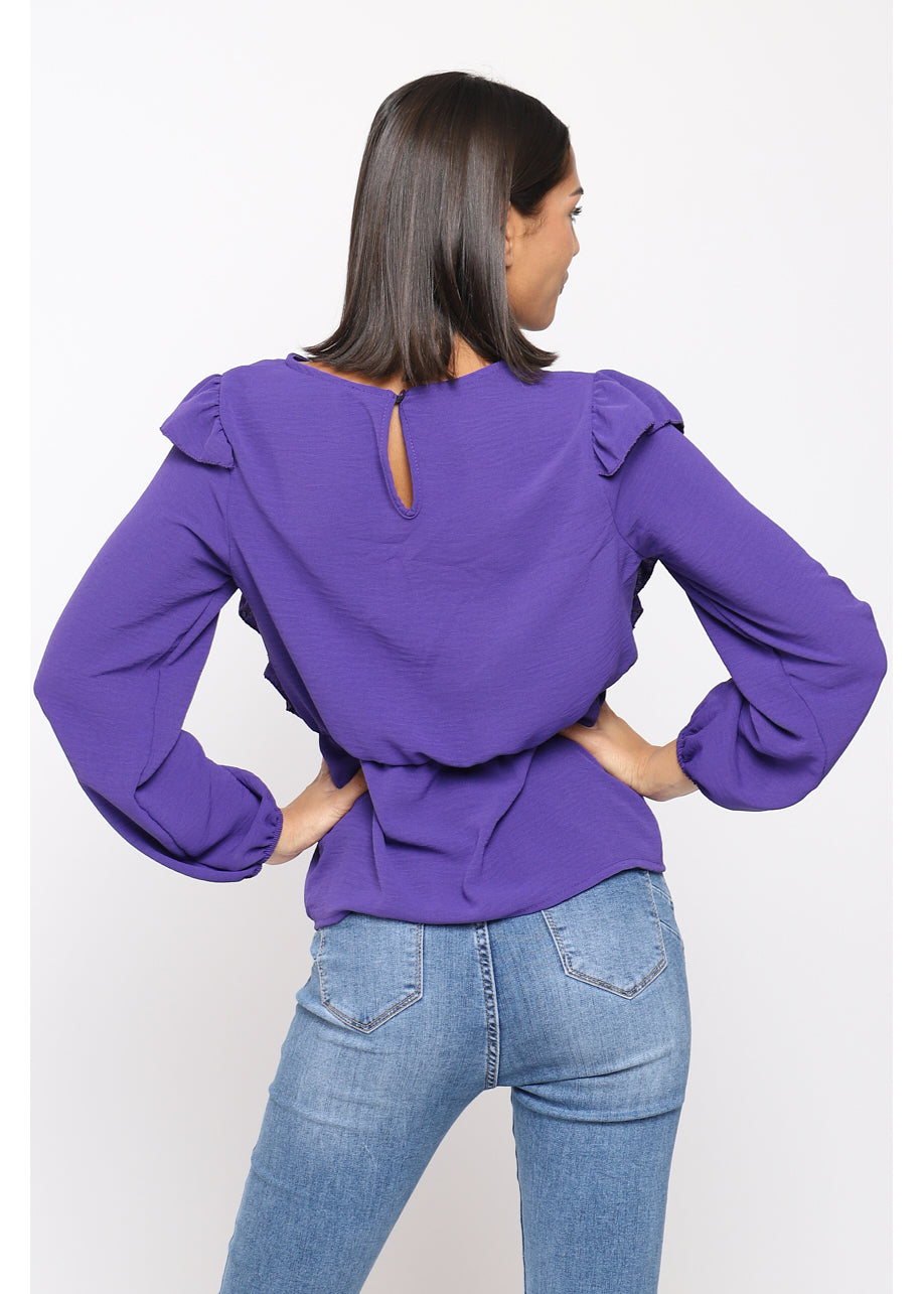 Blusa CORSAIR FRILLS ™ Morado