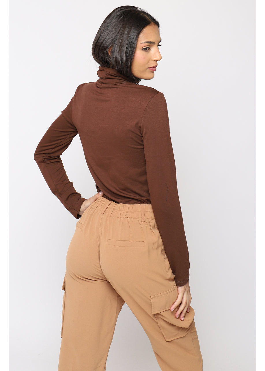 Camiseta de cuello vuelto NY ™ Marrón