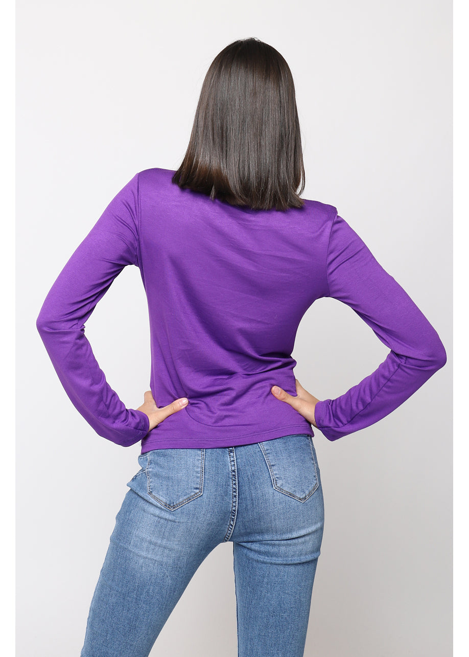 Camiseta de cuello vuelto NY ™ Morado