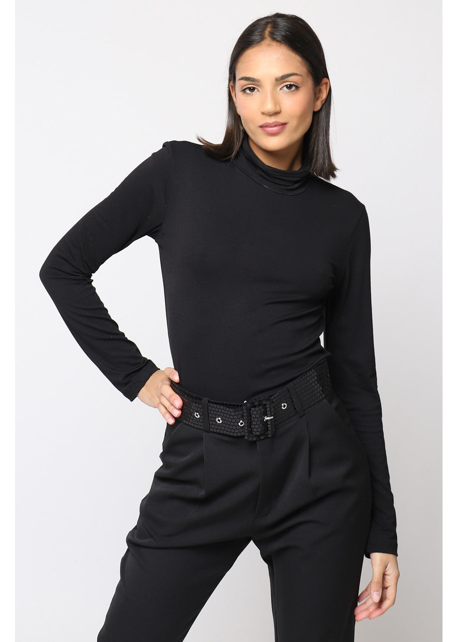 Camiseta de cuello vuelto NY ™ Negro