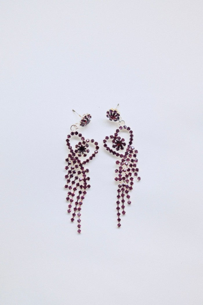 PENDIENTES CORAZÓN CRISTALINO