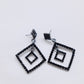 PENDIENTES ROMBO NEGRO