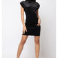 Vestido de antelina SHOULDER ™ Negro