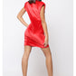 Vestido de antelina SHOULDER ™ Rojo