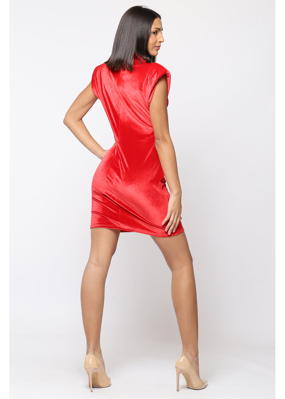 Vestido de antelina SHOULDER ™ Rojo