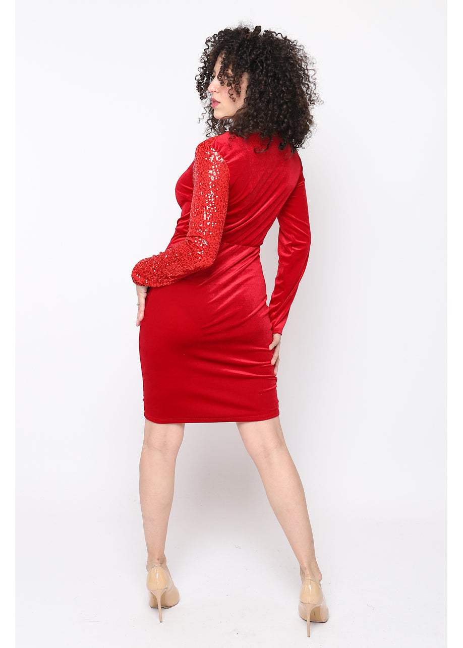 Vestido de antelina BELUCCI ™ Rojo